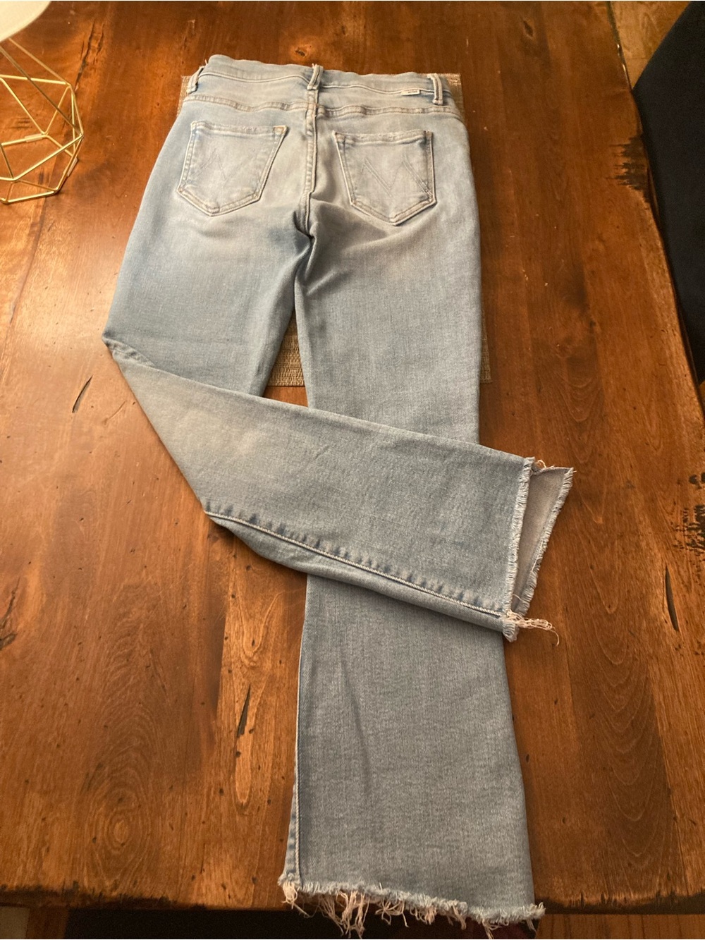 LIKE New, MOTHER Light Blue Women's High-Rise Flare Jeans - Picture 6 of 10